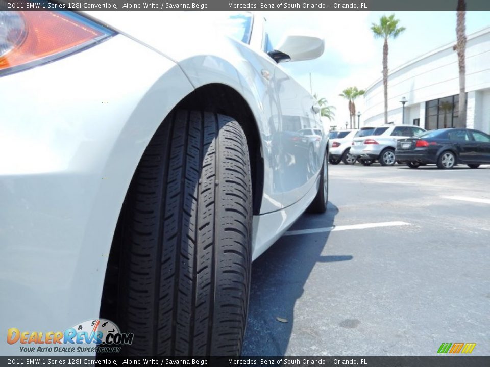 2011 BMW 1 Series 128i Convertible Alpine White / Savanna Beige Photo #15