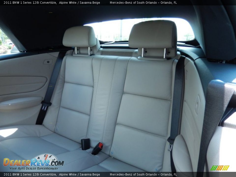 2011 BMW 1 Series 128i Convertible Alpine White / Savanna Beige Photo #19