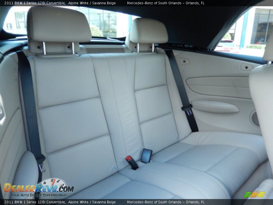 2011 BMW 1 Series 128i Convertible Alpine White / Savanna Beige Photo #20