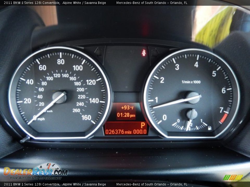 2011 BMW 1 Series 128i Convertible Gauges Photo #25