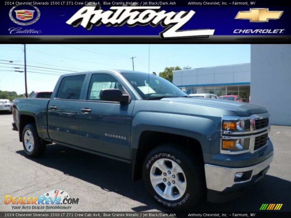 2014 Chevrolet Silverado 1500 LT Z71 Crew Cab 4x4 Blue Granite Metallic / Jet Black/Dark Ash Photo #1