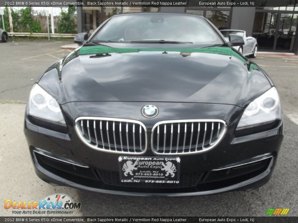 2012 BMW 6 Series 650i xDrive Convertible Black Sapphire Metallic / Vermillion Red Nappa Leather Photo #7