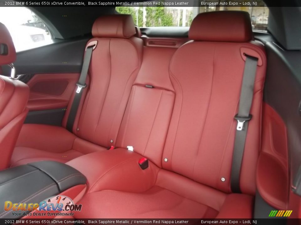 Rear Seat of 2012 BMW 6 Series 650i xDrive Convertible Photo #10