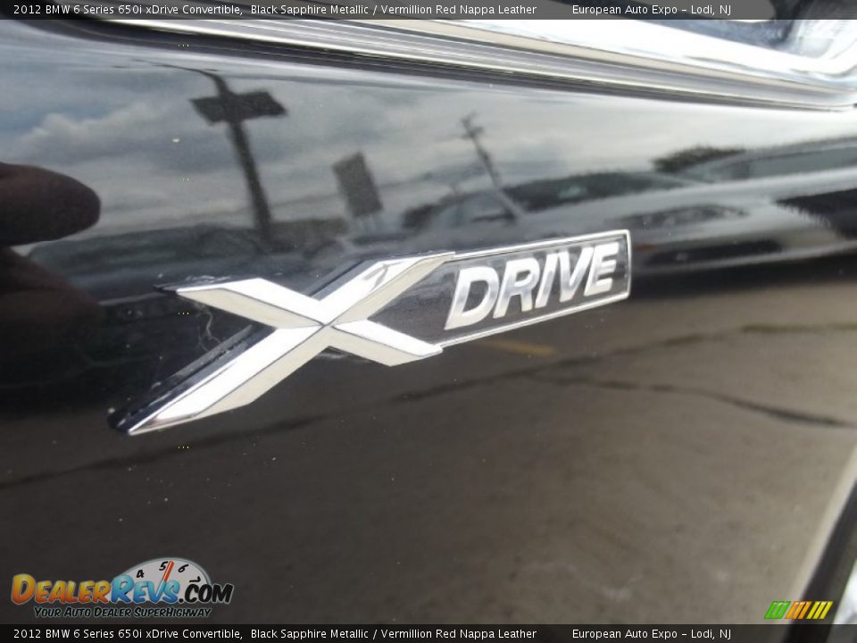 2012 BMW 6 Series 650i xDrive Convertible Black Sapphire Metallic / Vermillion Red Nappa Leather Photo #14
