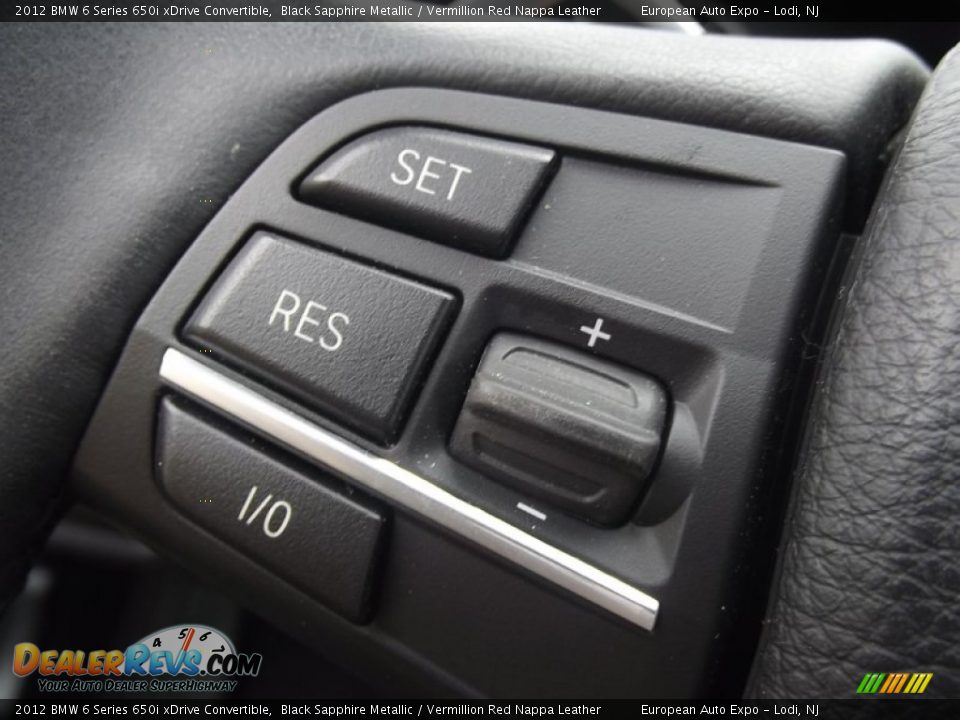 2012 BMW 6 Series 650i xDrive Convertible Black Sapphire Metallic / Vermillion Red Nappa Leather Photo #26