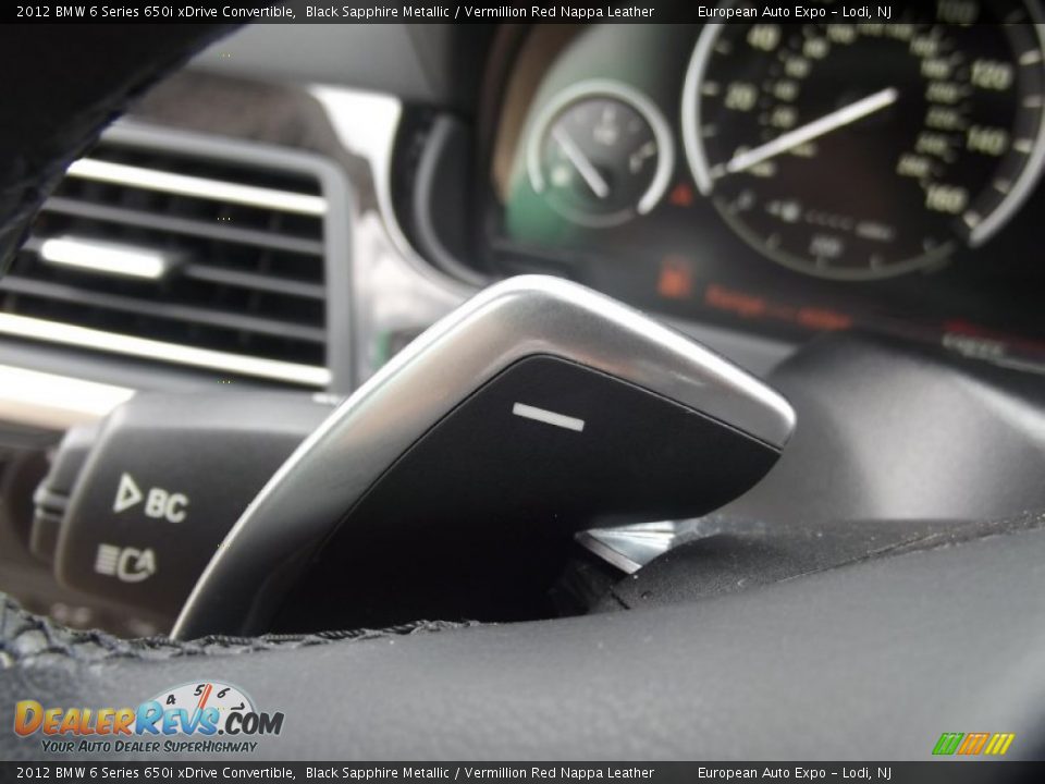 2012 BMW 6 Series 650i xDrive Convertible Black Sapphire Metallic / Vermillion Red Nappa Leather Photo #28