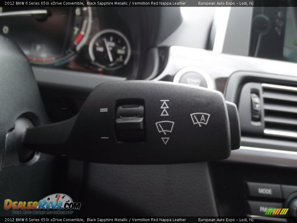 2012 BMW 6 Series 650i xDrive Convertible Black Sapphire Metallic / Vermillion Red Nappa Leather Photo #29