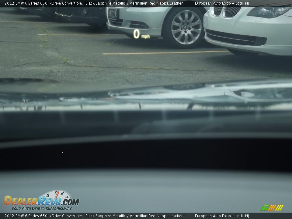 2012 BMW 6 Series 650i xDrive Convertible Black Sapphire Metallic / Vermillion Red Nappa Leather Photo #34