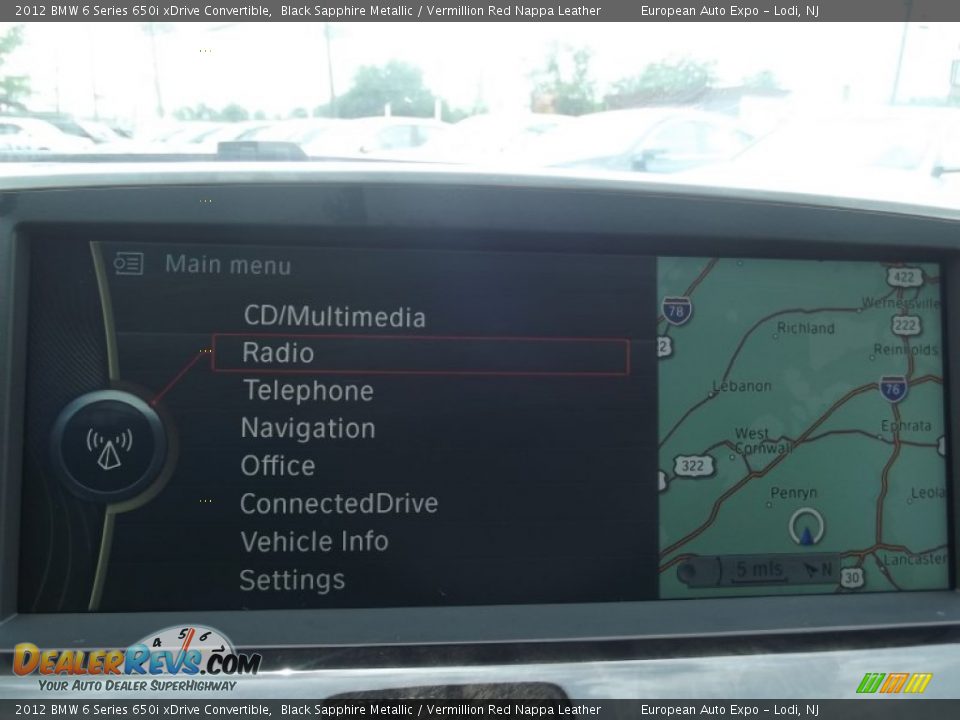 2012 BMW 6 Series 650i xDrive Convertible Black Sapphire Metallic / Vermillion Red Nappa Leather Photo #35