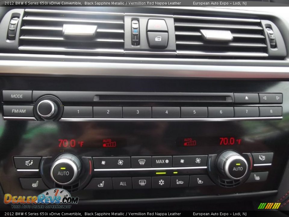 2012 BMW 6 Series 650i xDrive Convertible Black Sapphire Metallic / Vermillion Red Nappa Leather Photo #36