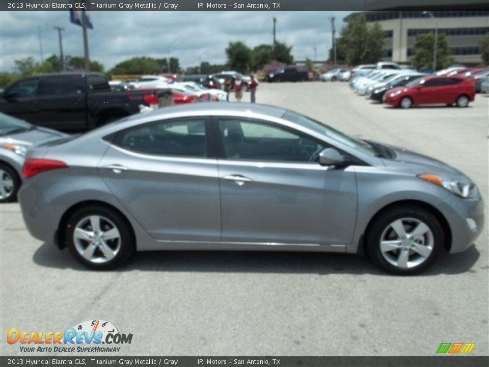 2013 Hyundai Elantra GLS Titanium Gray Metallic / Gray Photo #5