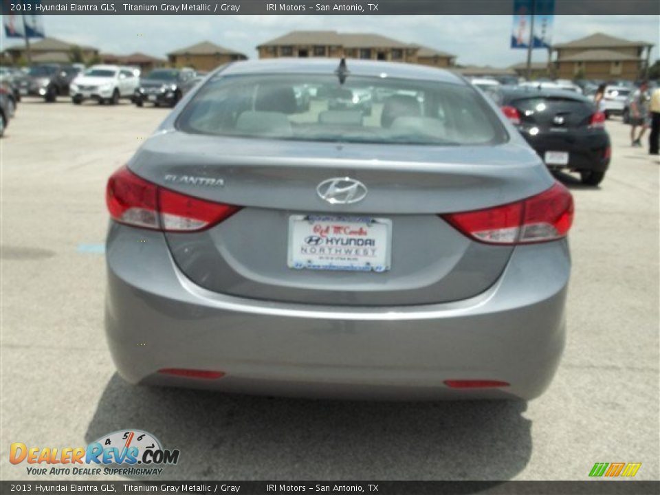 2013 Hyundai Elantra GLS Titanium Gray Metallic / Gray Photo #6