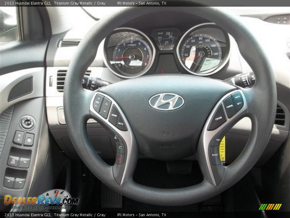 2013 Hyundai Elantra GLS Titanium Gray Metallic / Gray Photo #11
