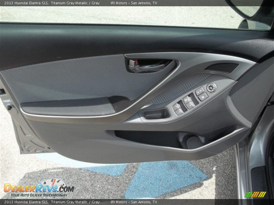 2013 Hyundai Elantra GLS Titanium Gray Metallic / Gray Photo #19