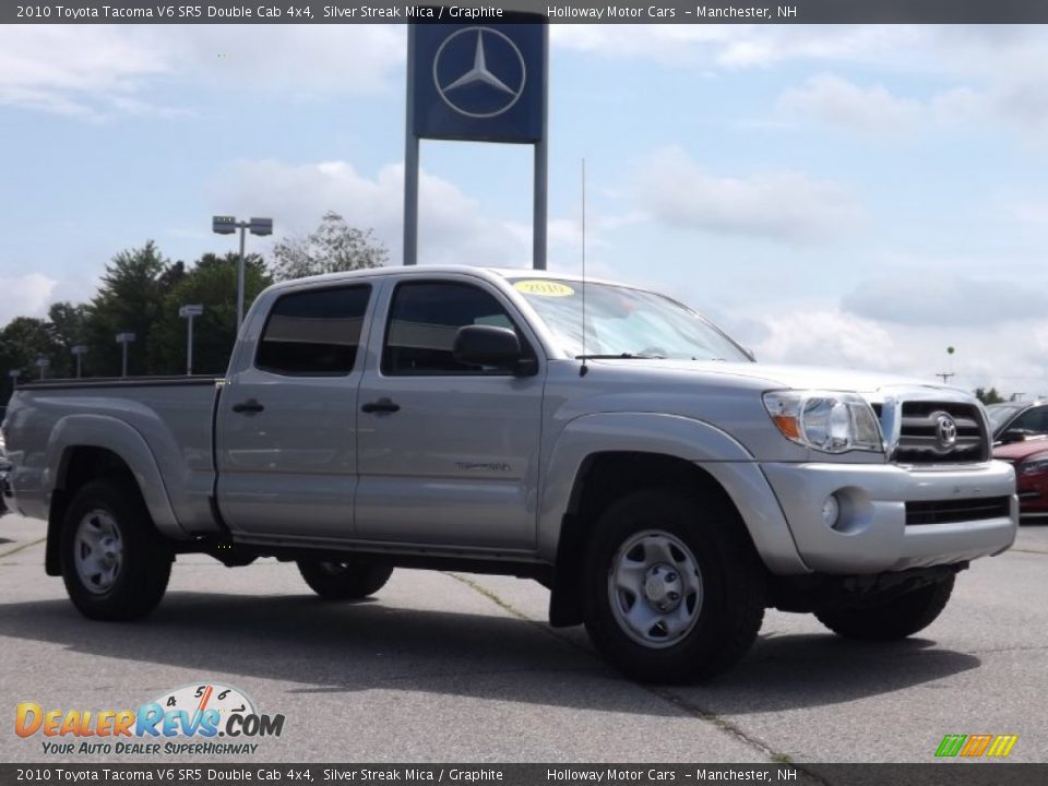 2010 Toyota Tacoma V6 SR5 Double Cab 4x4 Silver Streak Mica / Graphite Photo #3