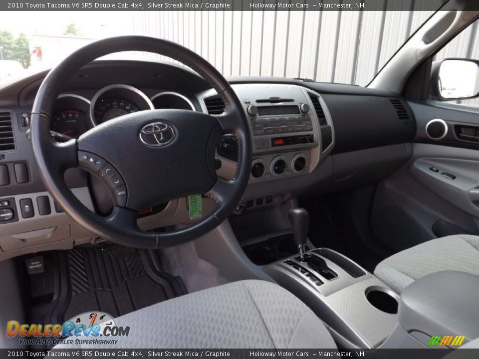 2010 Toyota Tacoma V6 SR5 Double Cab 4x4 Silver Streak Mica / Graphite Photo #8