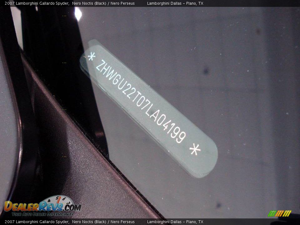2007 Lamborghini Gallardo Spyder Nero Noctis (Black) / Nero Perseus Photo #7