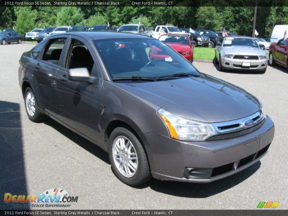 2011 Ford Focus SE Sedan Sterling Gray Metallic / Charcoal Black Photo #1