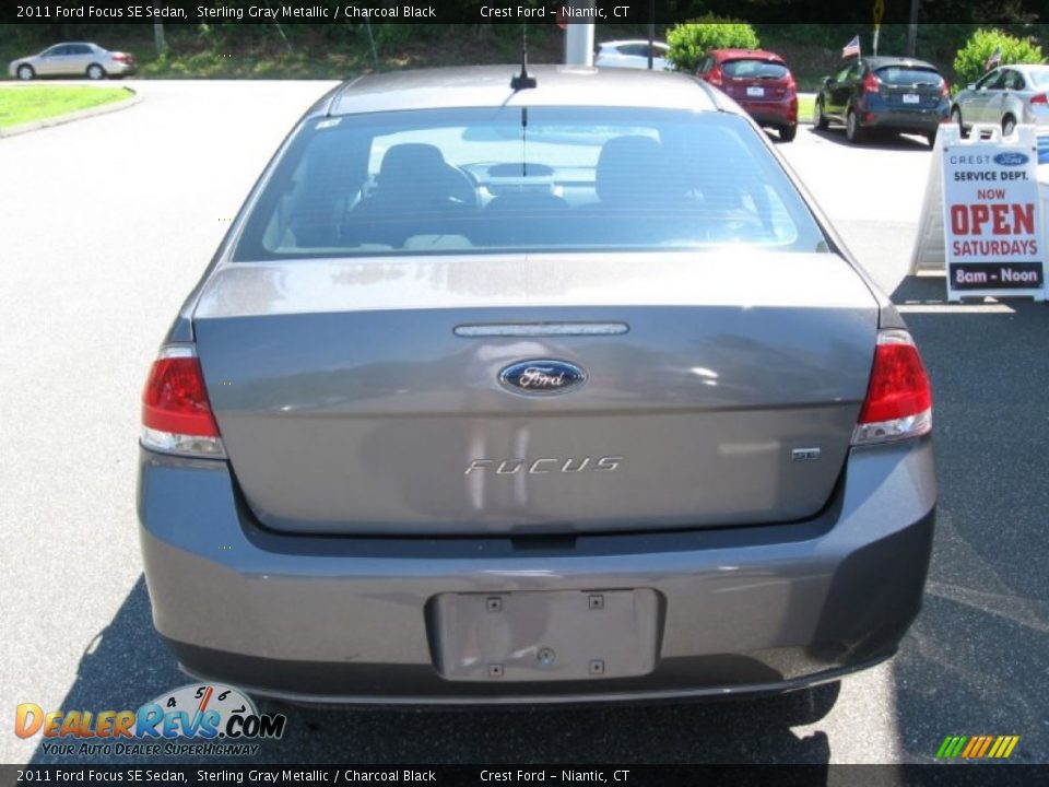 2011 Ford Focus SE Sedan Sterling Gray Metallic / Charcoal Black Photo #6