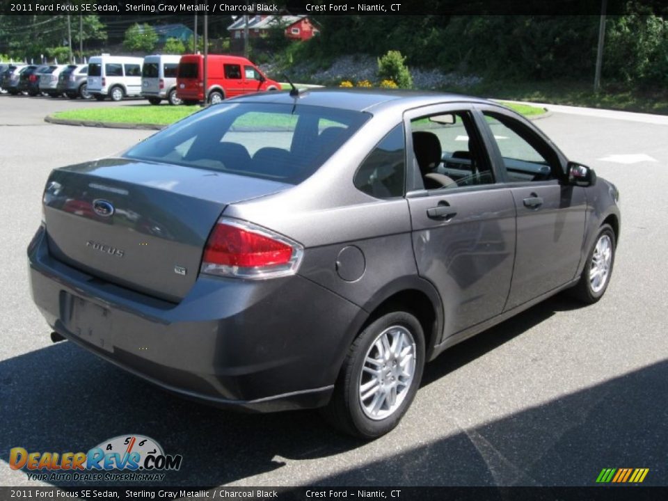 2011 Ford Focus SE Sedan Sterling Gray Metallic / Charcoal Black Photo #7
