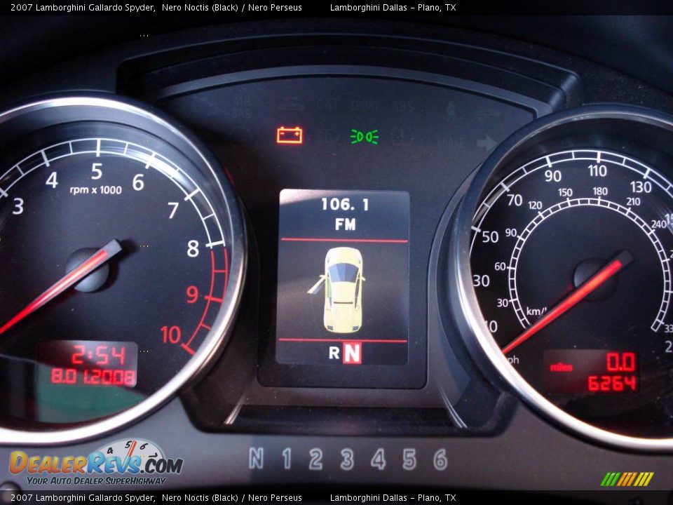 2007 Lamborghini Gallardo Spyder Nero Noctis (Black) / Nero Perseus Photo #10