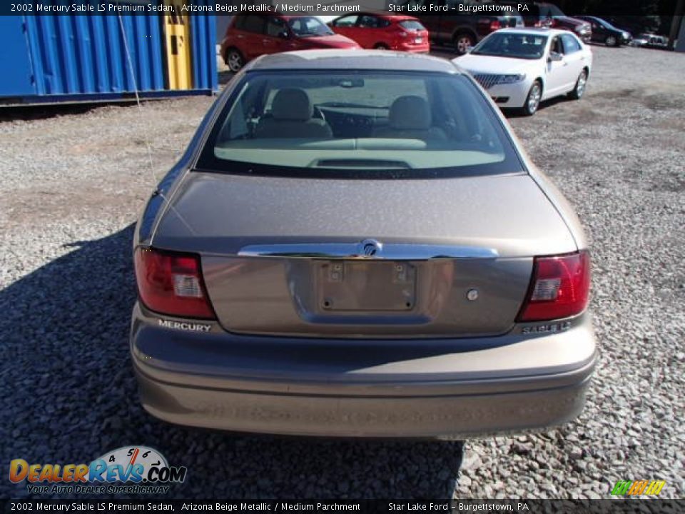 2002 Mercury Sable LS Premium Sedan Arizona Beige Metallic / Medium Parchment Photo #5