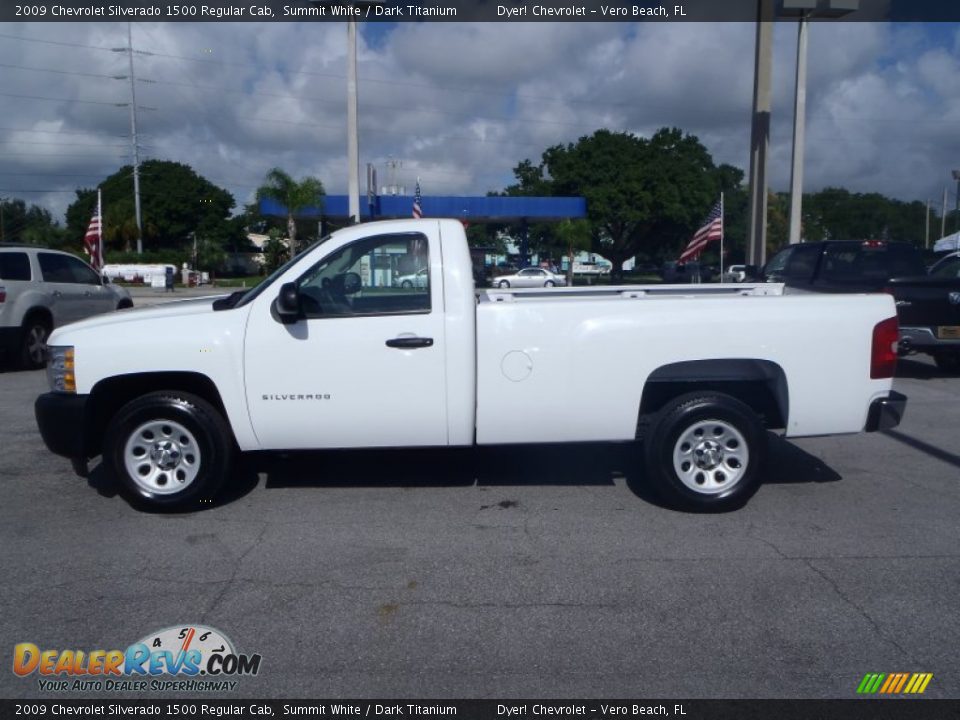2009 Chevrolet Silverado 1500 Regular Cab Summit White / Dark Titanium Photo #3