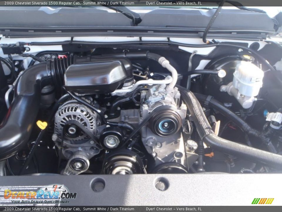 2009 Chevrolet Silverado 1500 Regular Cab Summit White / Dark Titanium Photo #9