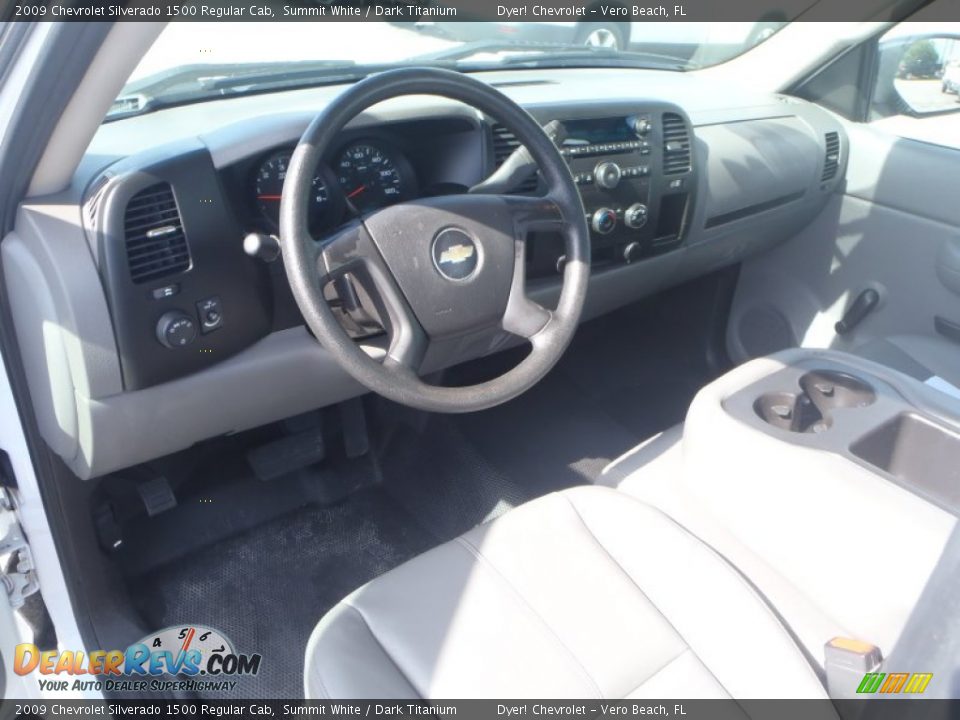 2009 Chevrolet Silverado 1500 Regular Cab Summit White / Dark Titanium Photo #11
