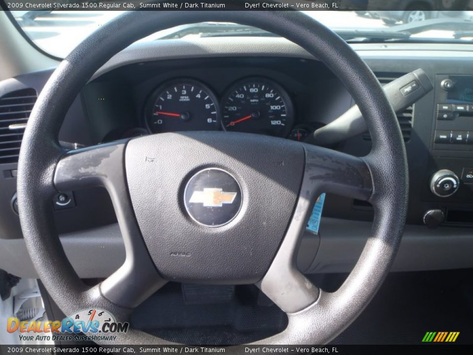 2009 Chevrolet Silverado 1500 Regular Cab Summit White / Dark Titanium Photo #14