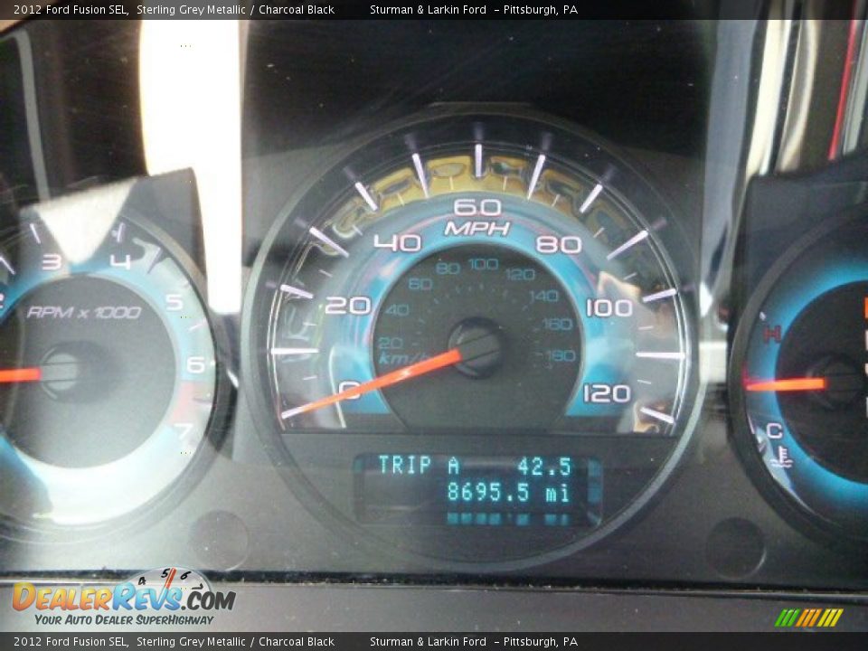 2012 Ford Fusion SEL Sterling Grey Metallic / Charcoal Black Photo #15