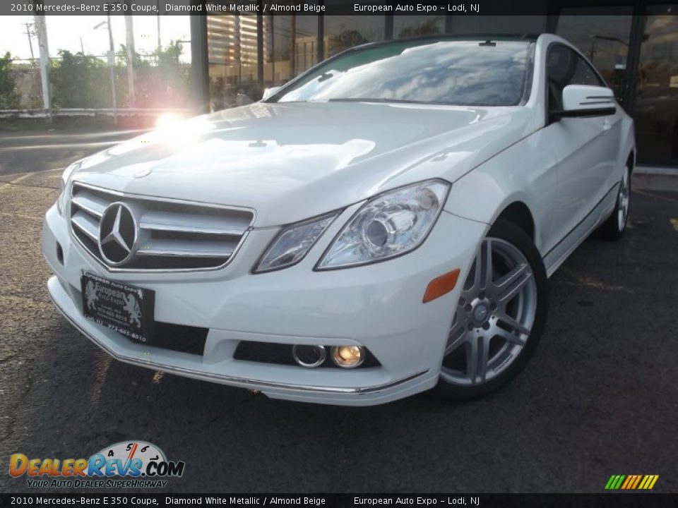 2010 Mercedes-Benz E 350 Coupe Diamond White Metallic / Almond Beige Photo #1