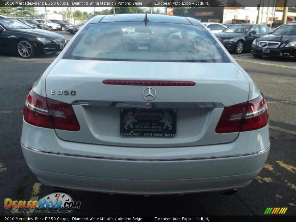 2010 Mercedes-Benz E 350 Coupe Diamond White Metallic / Almond Beige Photo #5