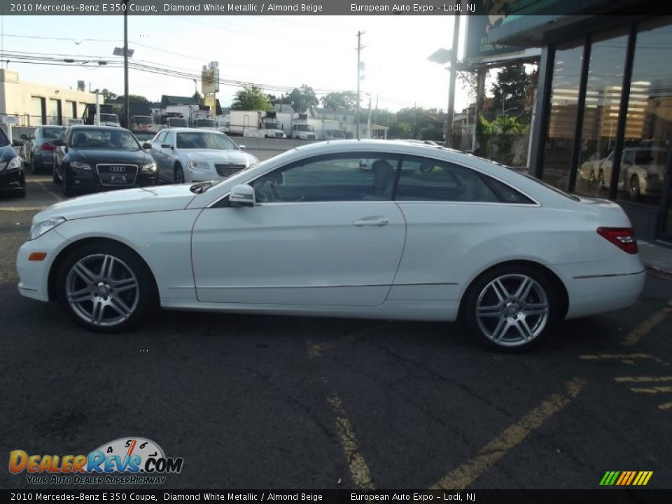 2010 Mercedes-Benz E 350 Coupe Diamond White Metallic / Almond Beige Photo #6