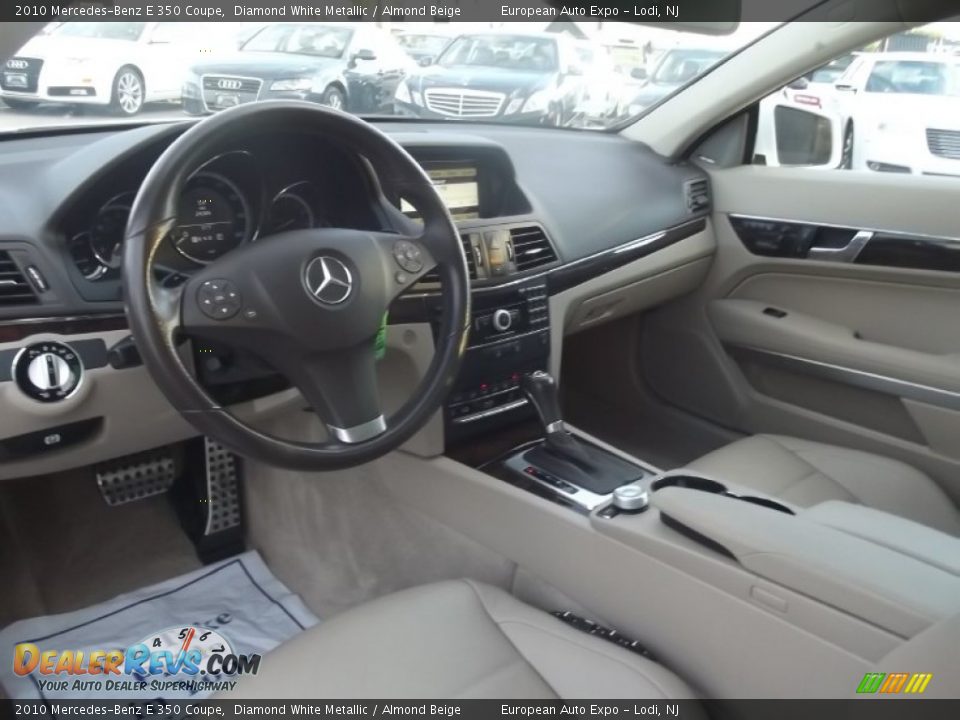2010 Mercedes-Benz E 350 Coupe Diamond White Metallic / Almond Beige Photo #8