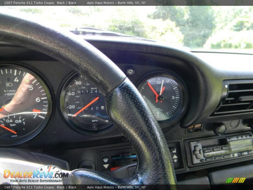 1987 Porsche 911 Turbo Coupe Black / Black Photo #16