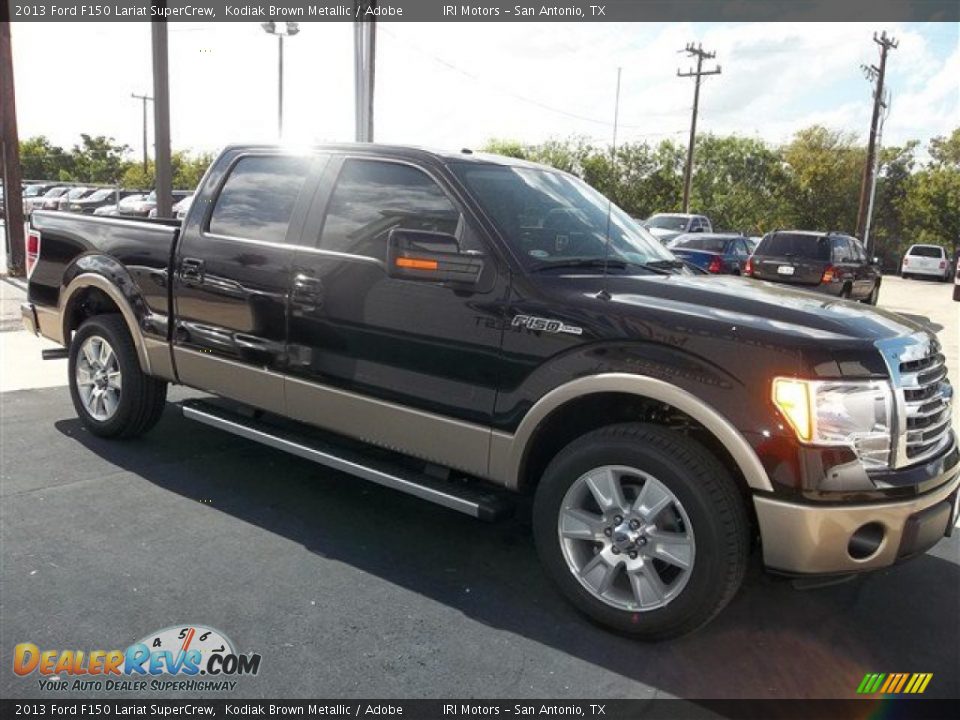 2013 Ford F150 Lariat SuperCrew Kodiak Brown Metallic / Adobe Photo #13