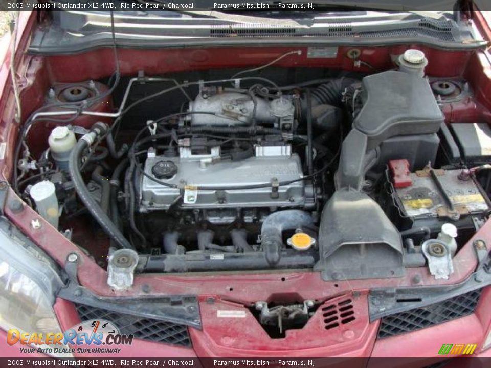 2003 Mitsubishi Outlander XLS 4WD Rio Red Pearl / Charcoal Photo #15