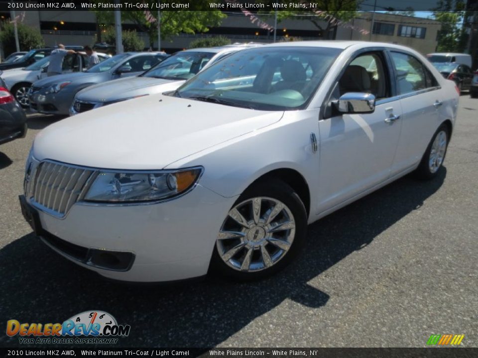 2010 Lincoln MKZ AWD White Platinum Tri-Coat / Light Camel Photo #1