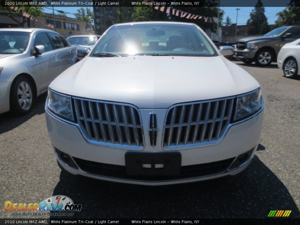2010 Lincoln MKZ AWD White Platinum Tri-Coat / Light Camel Photo #3