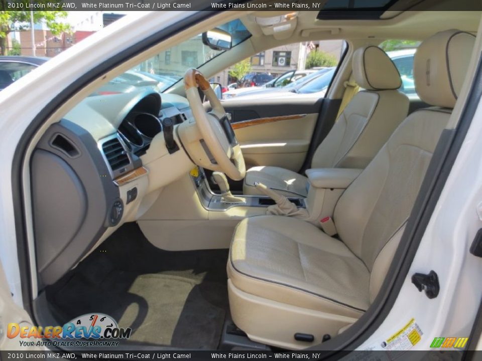 2010 Lincoln MKZ AWD White Platinum Tri-Coat / Light Camel Photo #16