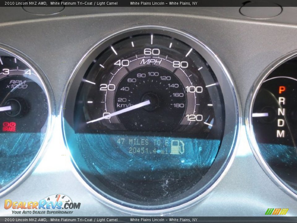 2010 Lincoln MKZ AWD White Platinum Tri-Coat / Light Camel Photo #22