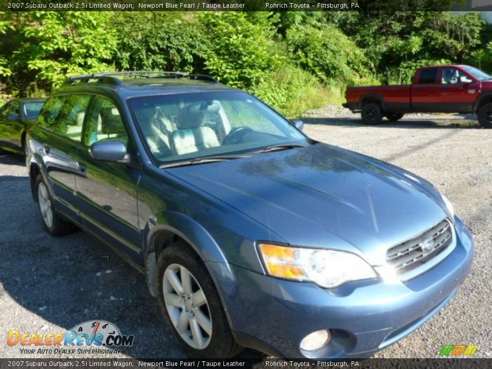2007 Subaru Outback 2.5i Limited Wagon Newport Blue Pearl / Taupe Leather Photo #1