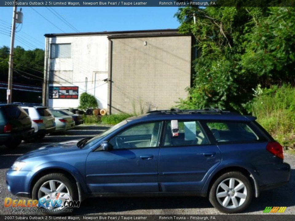 2007 Subaru Outback 2.5i Limited Wagon Newport Blue Pearl / Taupe Leather Photo #2