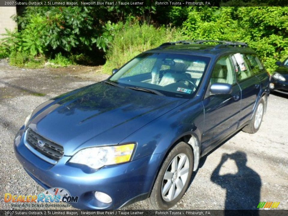 2007 Subaru Outback 2.5i Limited Wagon Newport Blue Pearl / Taupe Leather Photo #3