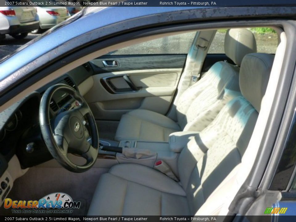 2007 Subaru Outback 2.5i Limited Wagon Newport Blue Pearl / Taupe Leather Photo #4