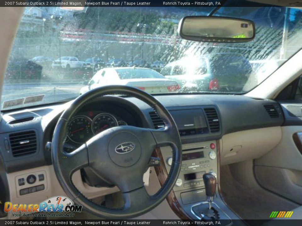 2007 Subaru Outback 2.5i Limited Wagon Newport Blue Pearl / Taupe Leather Photo #6