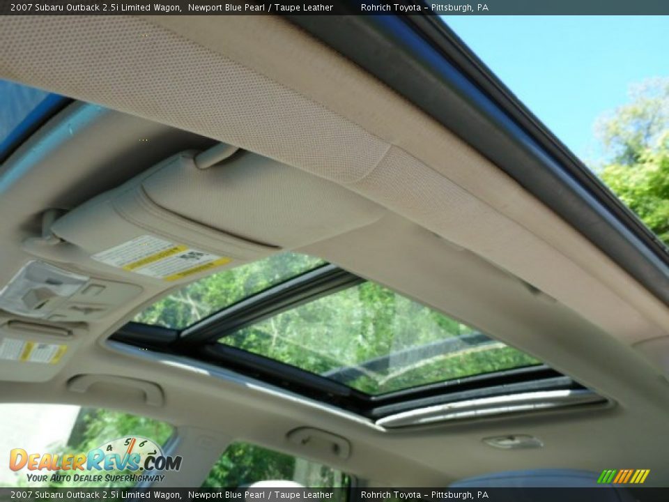 2007 Subaru Outback 2.5i Limited Wagon Newport Blue Pearl / Taupe Leather Photo #7
