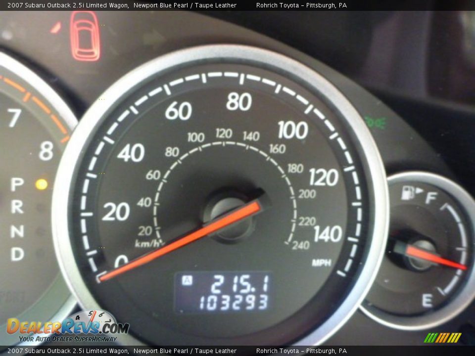 2007 Subaru Outback 2.5i Limited Wagon Newport Blue Pearl / Taupe Leather Photo #9