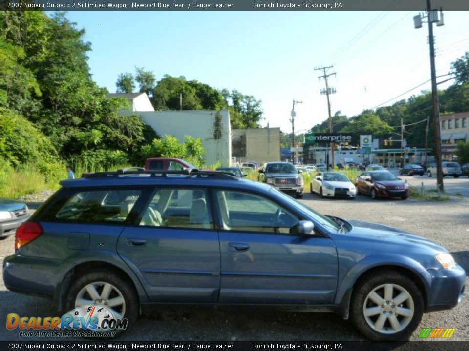 2007 Subaru Outback 2.5i Limited Wagon Newport Blue Pearl / Taupe Leather Photo #10